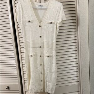 Guess Ivory Textured Button-Up Top